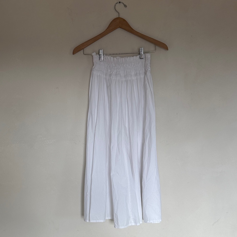 Cotton Madewell White Women's Skirt - Stretchy lightweight midi XXS